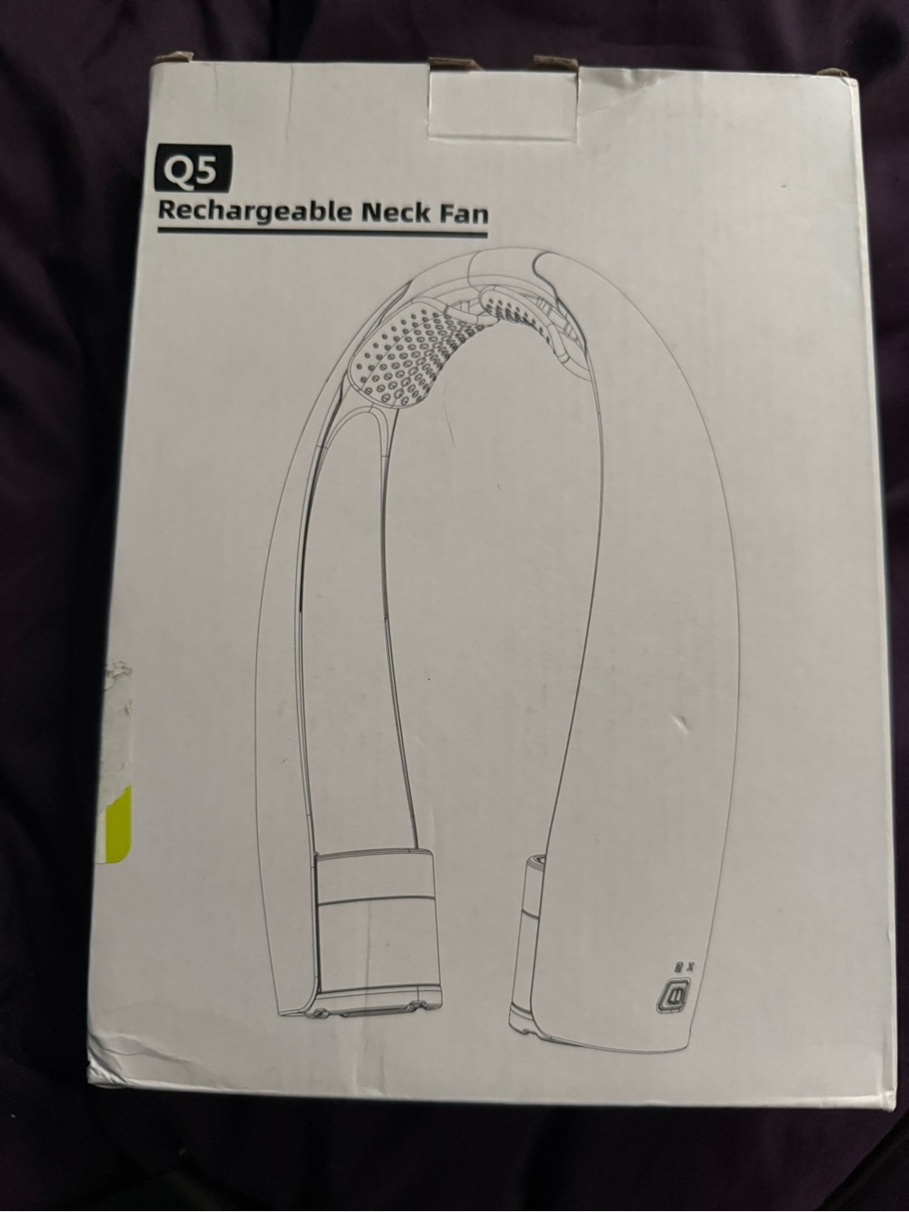 Rechargeable Neck Fan — White